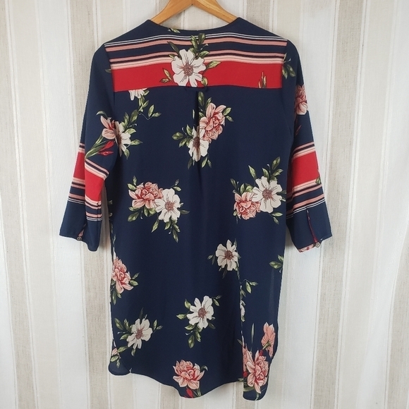 Anthropologie Fig and Flower Tunic Top Blue Size Small - Picture 11 of 11
